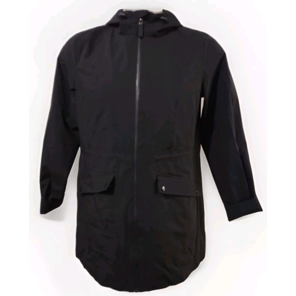 Tek Gear Hooded Anorak Jacket Women's Large  Full Zip Snap Covered Zip  Pockets